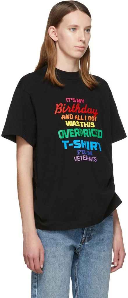 商品Vetements|Black 'Birthday' T-Shirt,价格¥1348,第2张图片详细描述
