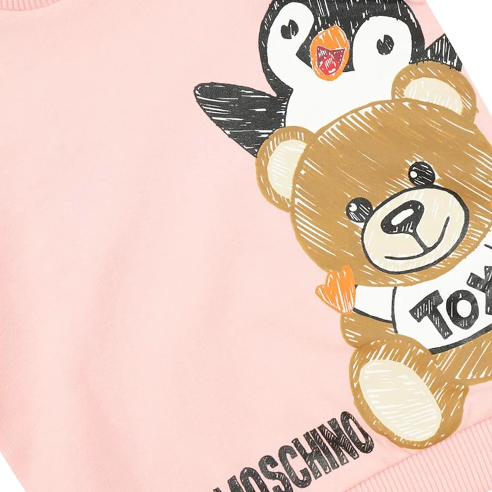 商品Moschino|Pink Penguin Logo Baby Sweatshirt,价格¥332,第2张图片详细描述