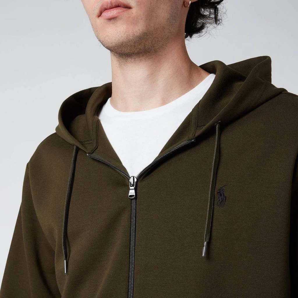 商品Ralph Lauren|Polo Ralph Lauren Men's Double Knit Zip-Through Hoodie - Green,价格¥1311,第4张图片详细描述