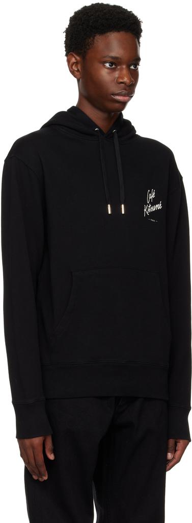 Black 'Café Kitsuné' Hoodie商品第2张图片规格展示