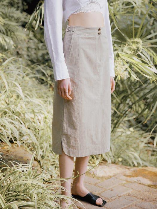 [Conscious] H-line Slit Midi Skirt_2color商品第1张图片规格展示