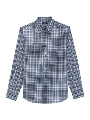 Irving Flannel Standard-Fit Long-Sleeve Shirt商品第5张图片规格展示