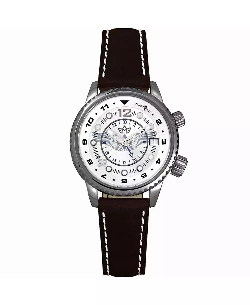 商品Abingdon Co.|Abingdon Women's WASP Tribute Tri-Time Gunmetal Watch,价格¥5706,第1张图片