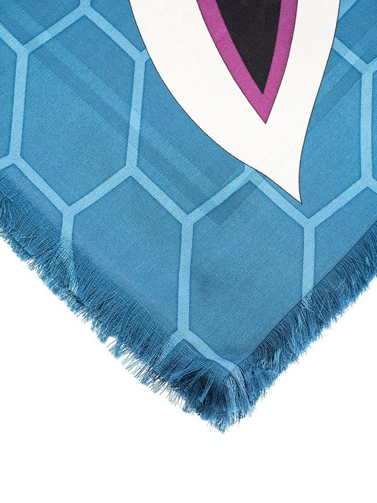 商品BVLGARI|Bulgari Graphic-Printed Frayed Edge Scarf,价格¥2126,第3张图片详细描述