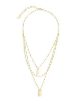 商品Sterling Forever|14K Gold Rhodium Plated Layered Necklace,价格¥261,第3张图片详细描述