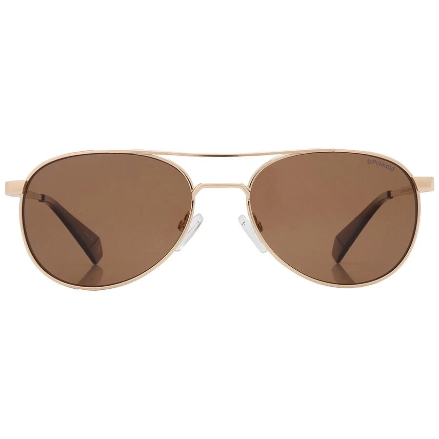 商品Polaroid|Polaroid Polarized Bronze Pilot Ladies Sunglasses PLD 6070/S/X 0J5G/SP 56,价格¥147,第1张图片