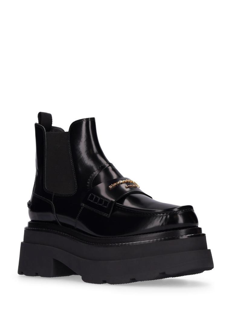 商品Alexander Wang|75mm Carter Platform Leather Ankle Boots,价格¥5882,第4张图片详细描述
