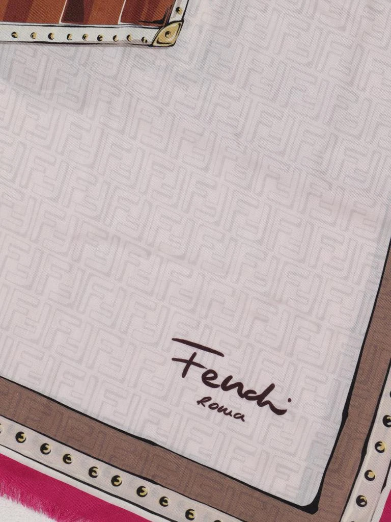 商品Fendi|Fendi scarf in wool and silk with FF jacquard pattern,价格¥4692,第3张图片详细描述