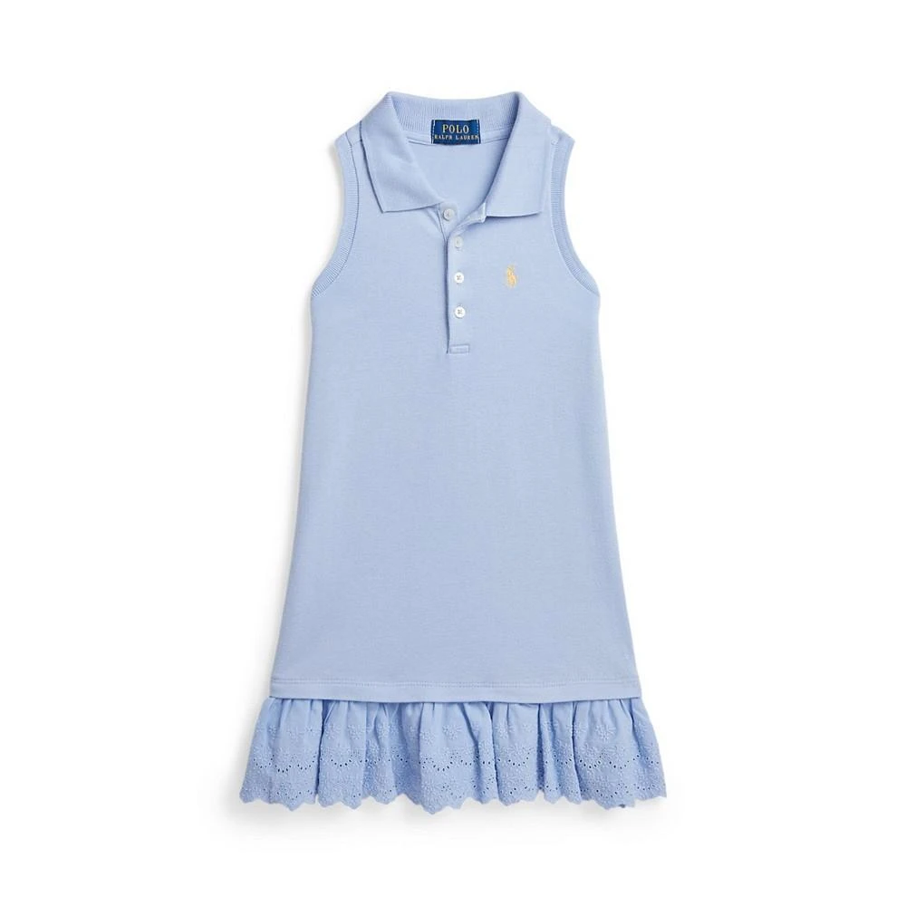 商品Ralph Lauren|Toddler and Little Girls Eyelet-Embroidered Mesh Polo Dress,价格¥408,第1张图片