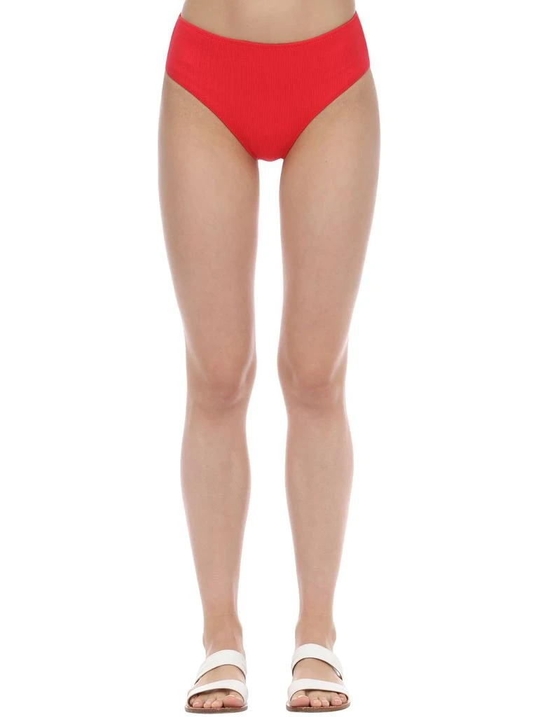 商品Ganni|High Waist Textured Bikini Bottoms,价格¥266,第1张图片