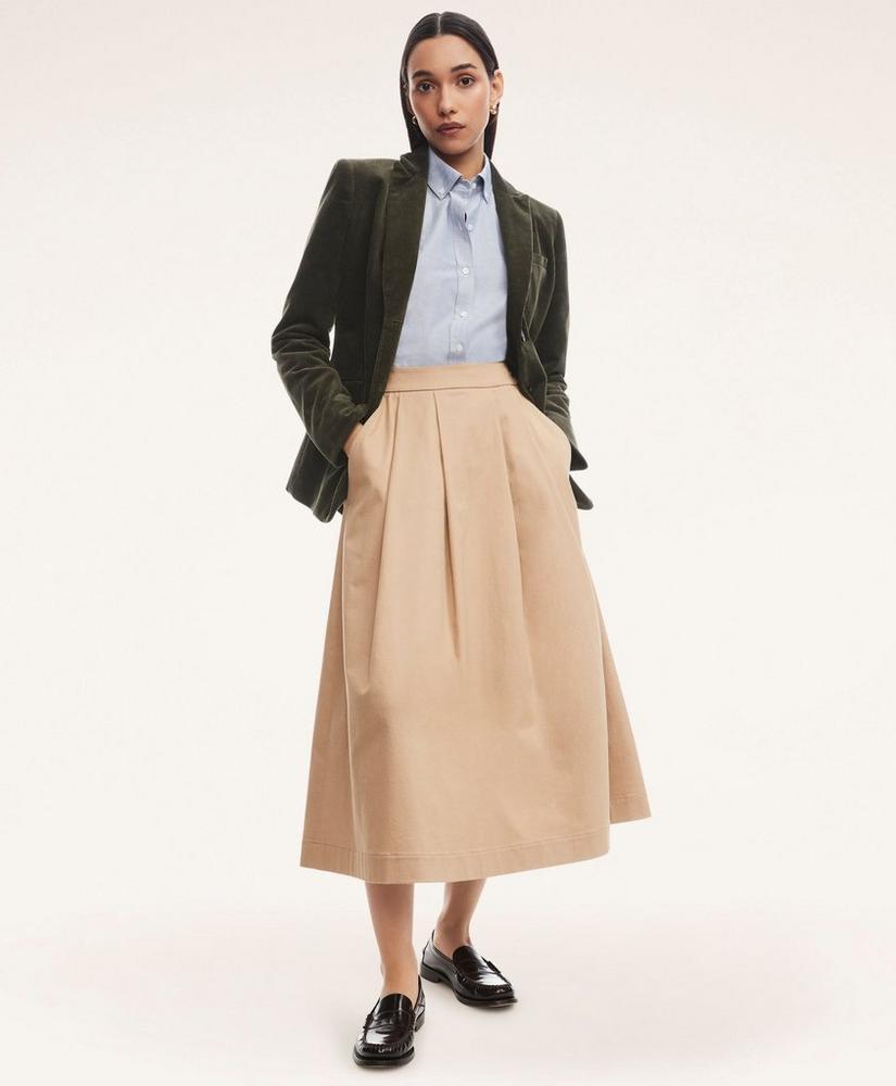商品Brooks Brothers|Stretch Cotton Circle Skirt,价格¥873,第4张图片详细描述