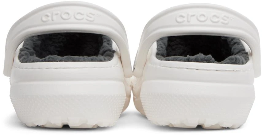 商品Crocs|White Classic Lined Clogs,价格¥176,第2张图片详细描述