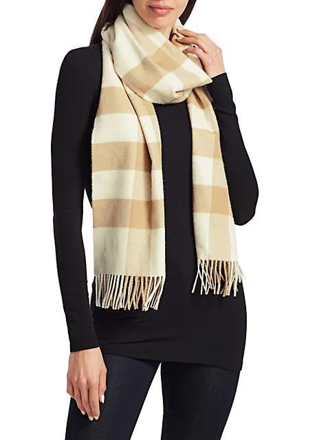 商品Burberry|Check Cashmere Scarf,价格¥4287,第4张图片详细描述