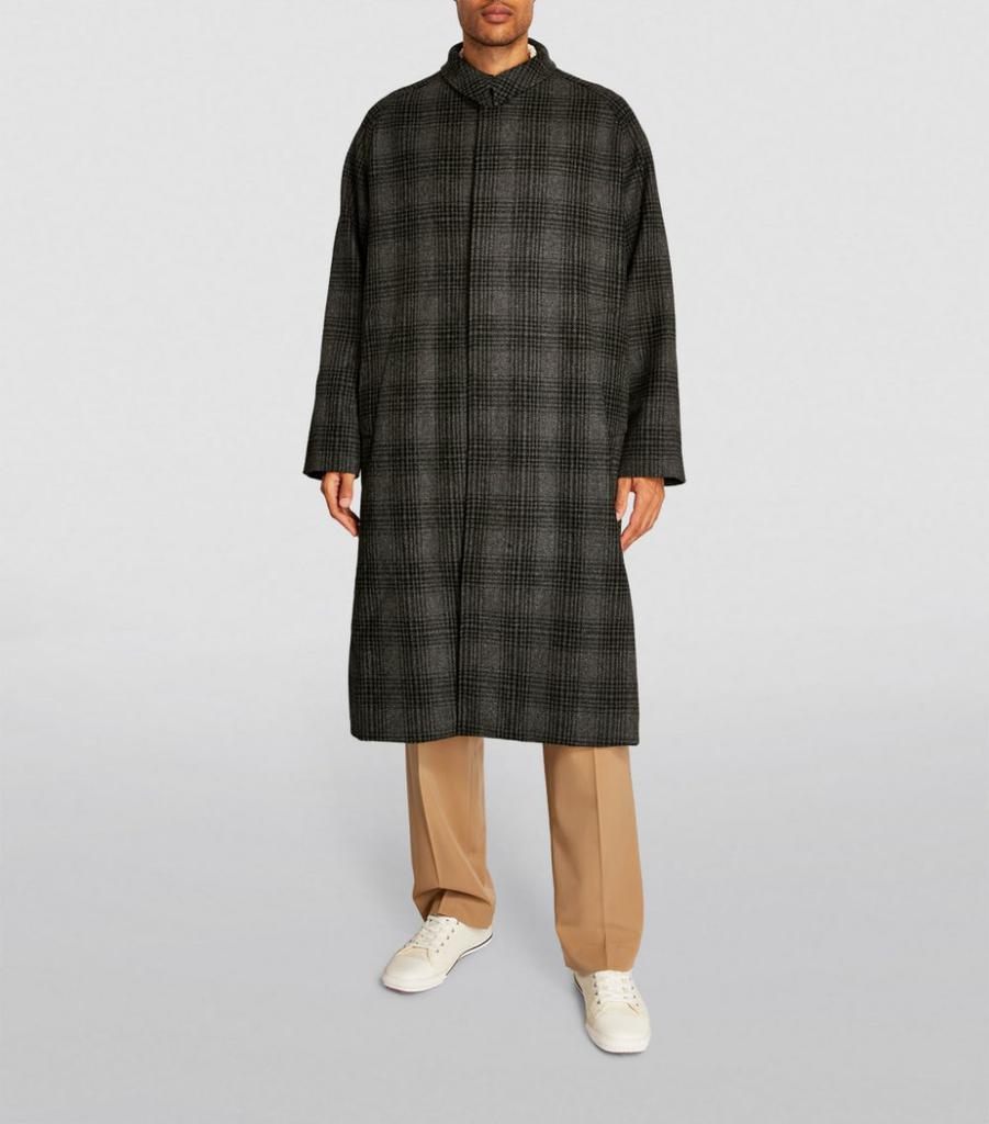 商品Studio Nicholson|Wool Check Coat,价格¥8845,第5张图片详细描述