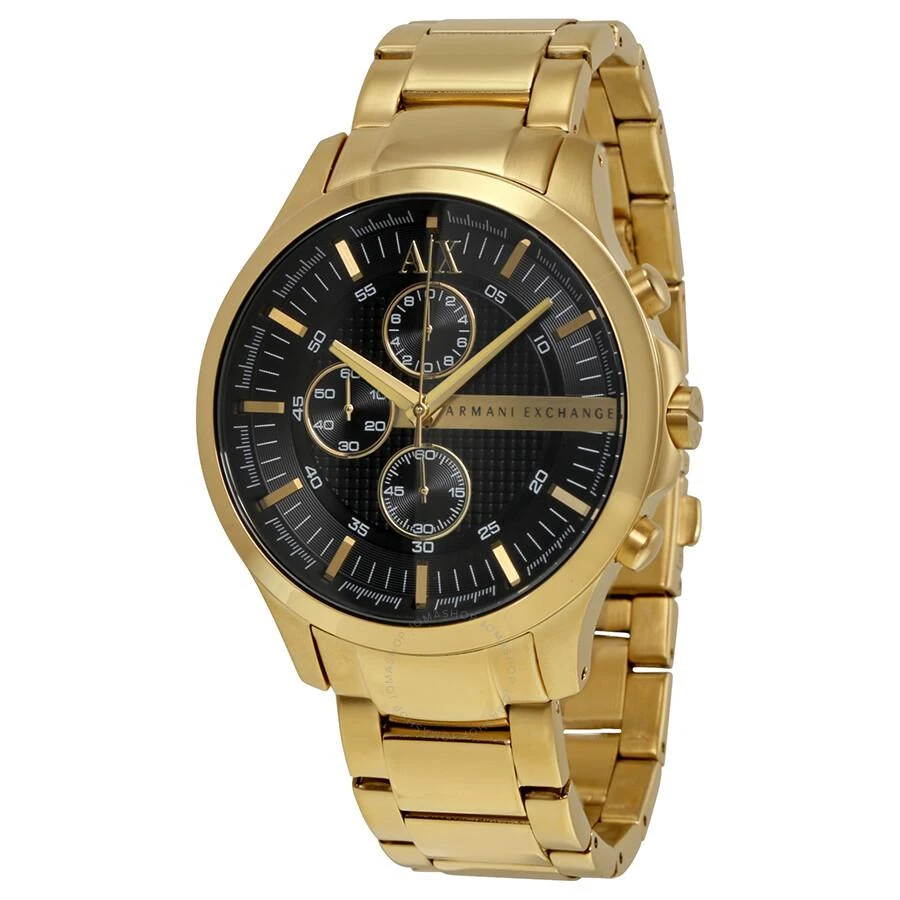 商品Armani Exchange|Black Dial Chronograph Gold-plated Unisex Watch AX2137,价格¥885,第1张图片