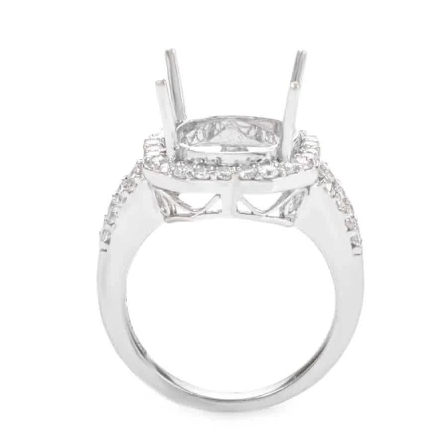 商品LB Exclusive|Women s Large 18K White Gold Diamond Engagement Ring Mounting ASM 2754W,价格¥8553,第2张图片详细描述