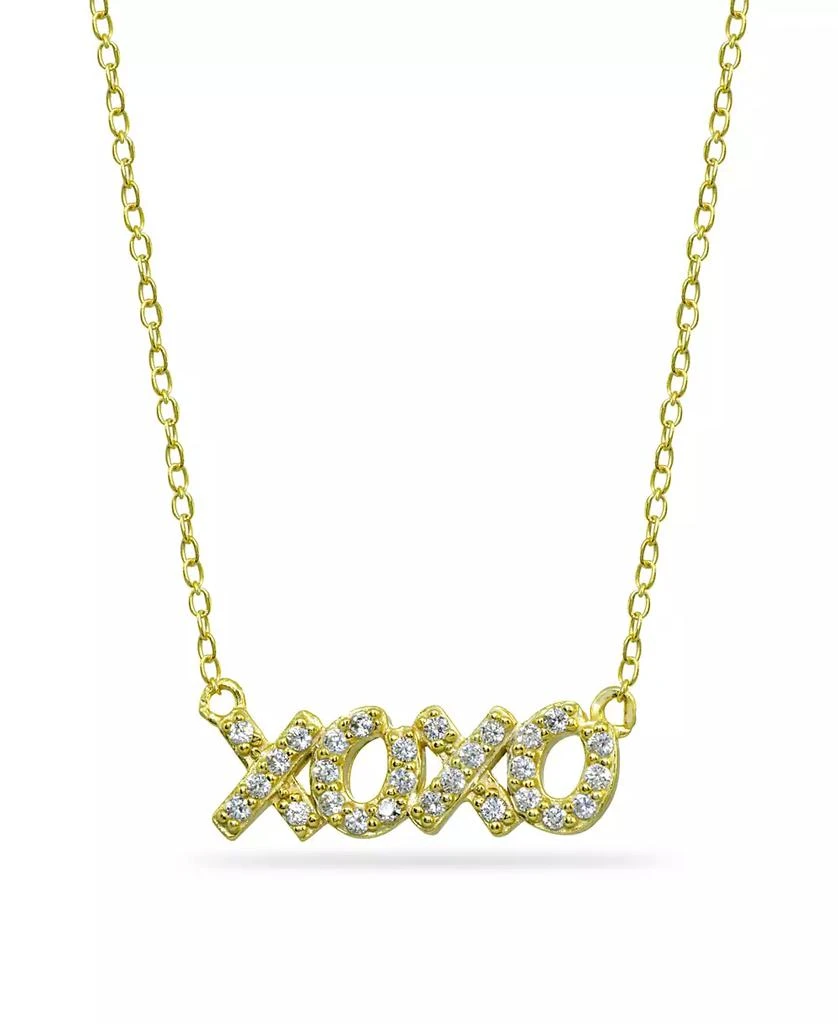 商品Giani Bernini|Cubic Zirconia "XOXO" Nameplate Necklace in 18k Gold Plated Sterling Silver,价格¥152,第1张图片