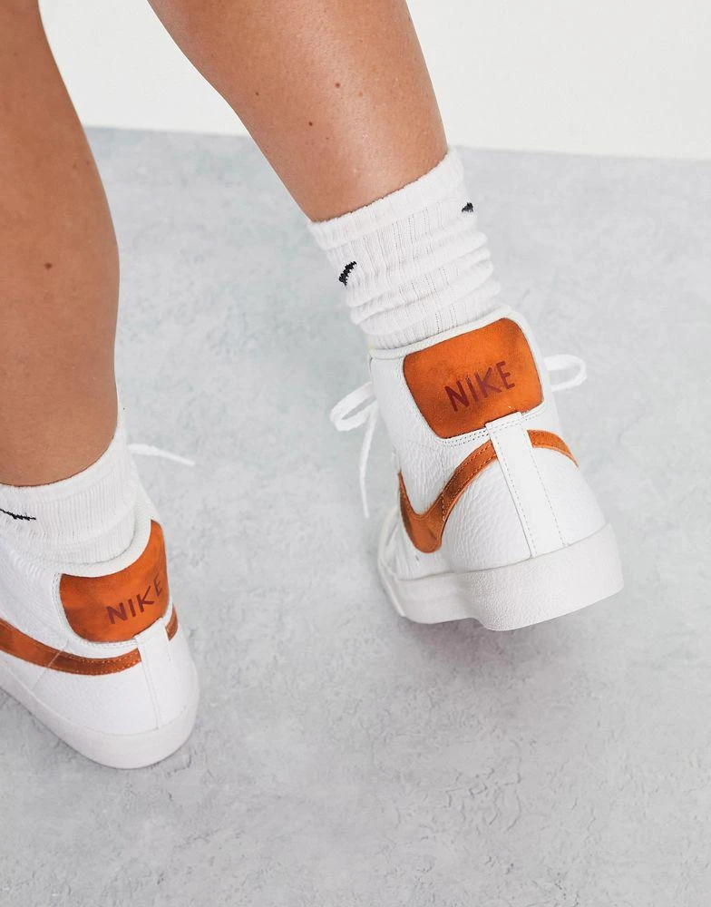 商品NIKE|Nike Blazer Mid '77 Vintage trainers in white and brown marble,价格¥683,第4张图片详细描述