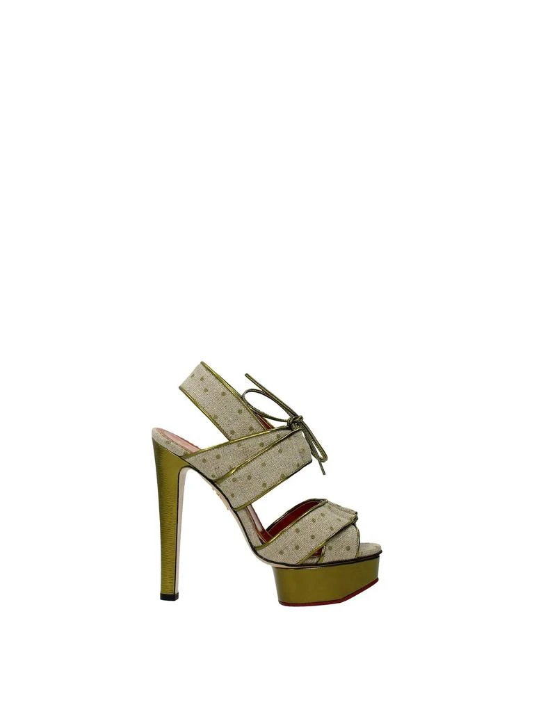 商品Charlotte Olympia|Sandals PIONEERIING PLATFORM Fabric Beige,价格¥2801,第1张图片