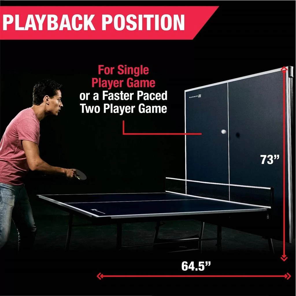 商品QuikFurn|Official Size Blue Ping Pong Table Tennis Set with Net 2 Balls and 2 Paddles,价格¥4428,第4张图片详细描述