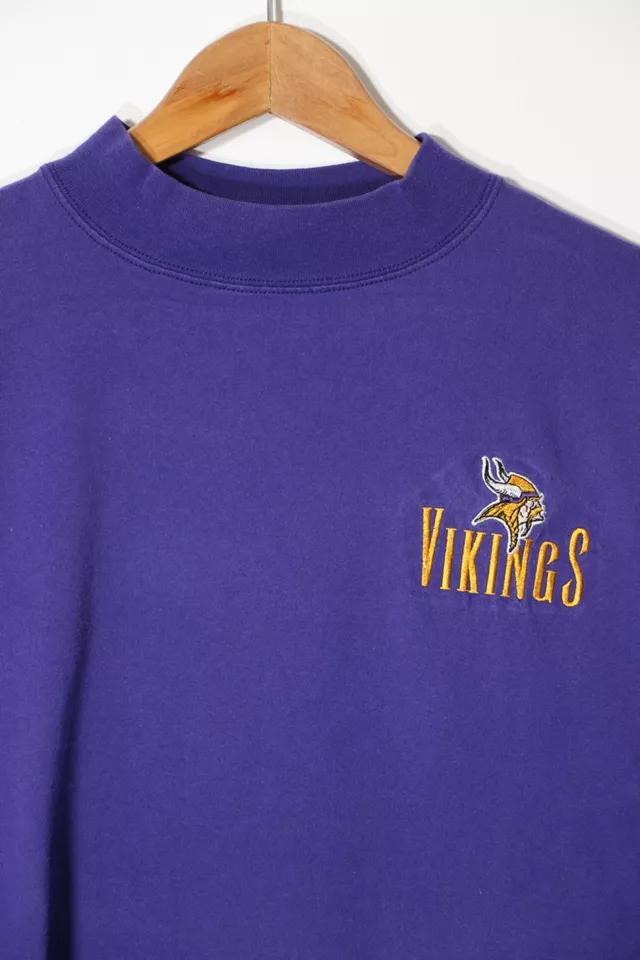 商品Urban Outfitters|Vintage NFL Minnesota Vikings Embroidered Mock Turtle Neck Long Sleeve T-shirt,价格¥743,第4张图片详细描述