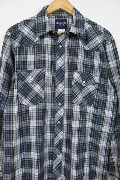 Vintage Wrangler Lightweight Snap Button Shirt商品第3张图片规格展示