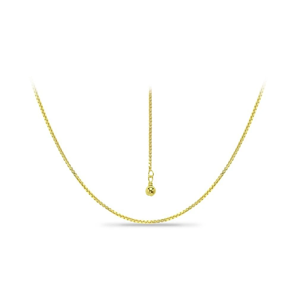 商品Giani Bernini|Adjustable 16"- 22" Box Link Chain Necklace in 18k Gold-Plated Sterling Silver, Created for Macy's (Also in Sterling Silver),价格¥357,第4张图片详细描述