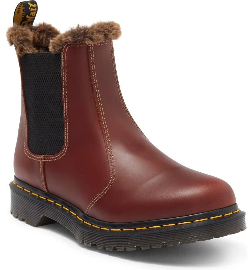 商品Dr. Martens|Leonore Faux Fur Lined Lug Sole Chelsea Boot,价格¥722,第1张图片