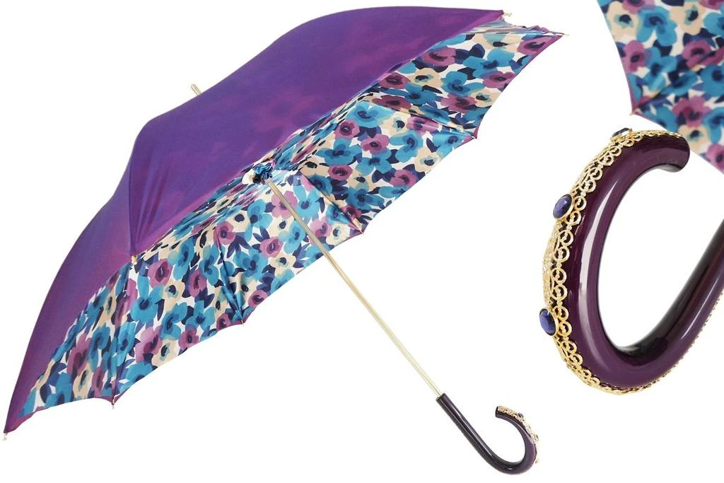 商品PASOTTI|Pasotti 葩莎帝 紫花雨伞面 复古手柄 遮阳雨伞,价格¥2102,第1张图片