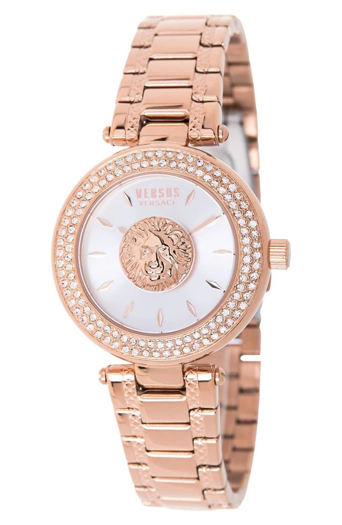 商品Versace|Versace Crystal Rose Gold IP Bracelet Watch, 36mm,价格¥715,第1张图片