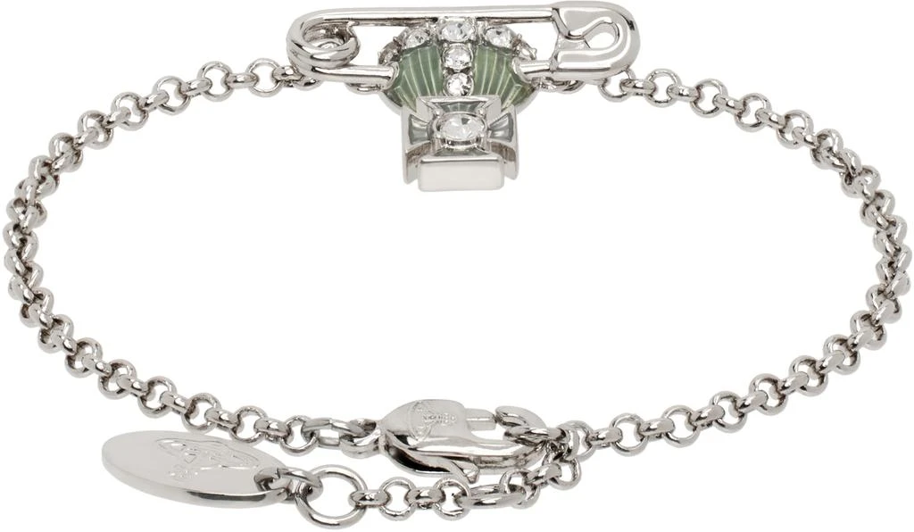 商品Vivienne Westwood|Silver Pacific Opal Kitty Bracelet,价格¥1619,第2张图片详细描述