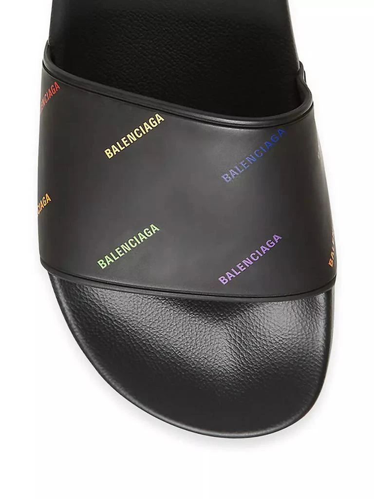 商品Balenciaga|Pride 22 Pool Slide Sandal Allover Logo,价格¥2320,第4张图片详细描述