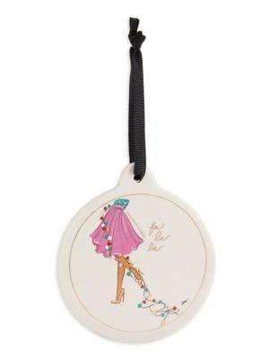 商品Saks Fifth Avenue|Fa La La Ceramic Ornament,价格¥32,第1张图片