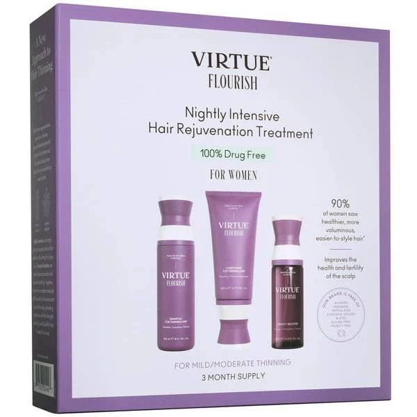 商品VIRTUE|VIRTUE Flourish Nightly Intensive Hair Rejuvenation Treatment Hair Kit 3 piece,价格¥960,第1张图片