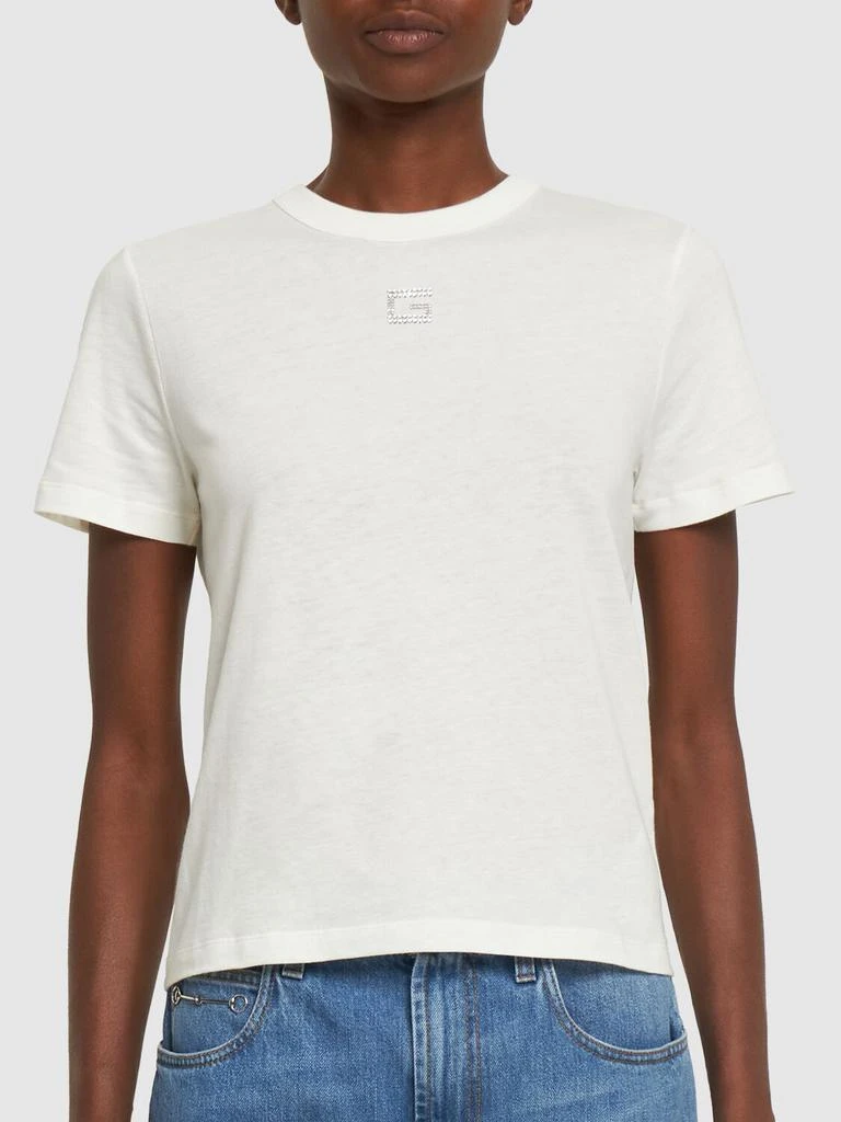 商品Gucci|Cotton Jersey T-shirt W/ Embroidery,价格¥4234,第2张图片详细描述