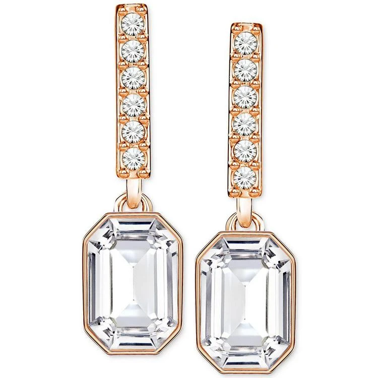 商品Swarovski|Rose Gold-Tone Octagon Crystal Drop Earrings,价格¥591,第1张图片