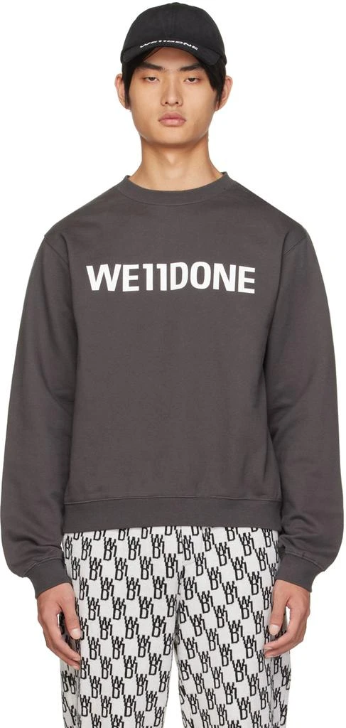 商品We11done|Gray Fitted Sweatshirt,价格¥826,第1张图片