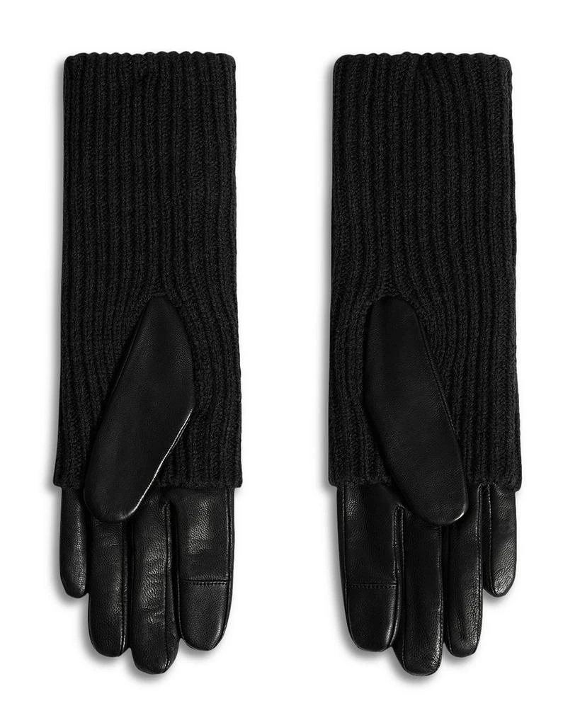 Long Knit Cuff Leather Gloves 商品