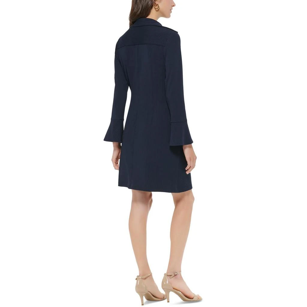 商品Tommy Hilfiger|Tommy Hilfiger Womens Petites Ribbed Mini Wear to Work Dress,价格¥371,第2张图片详细描述