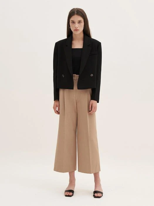 商品PLAMM|Pin Tuck Wide Pants (Beige),价格¥748,第2张图片详细描述