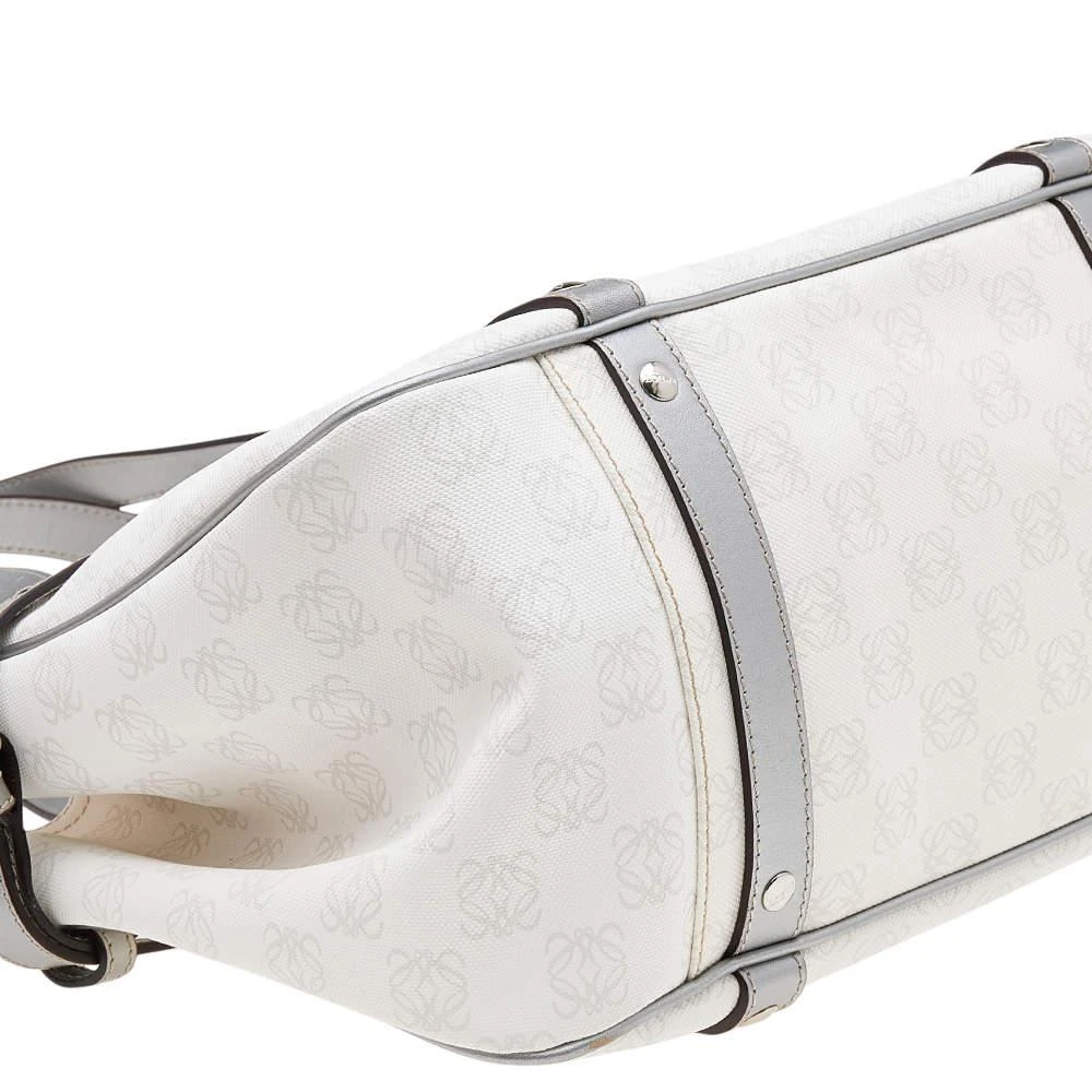 Loewe White/Grey Anagram PVC and Leather Tote 商品