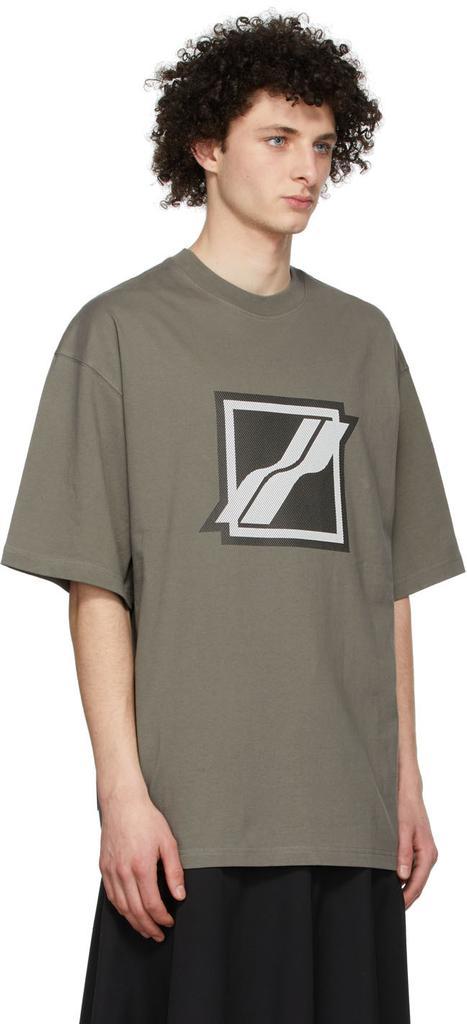 商品We11done|Khaki Cotton T-Shirt,价格¥1772,第4张图片详细描述