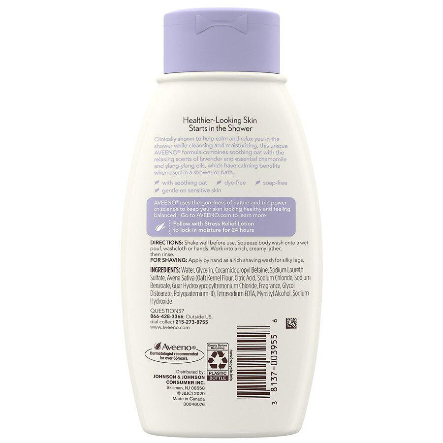 商品Aveeno|Stress Relief Body Wash with Oat, Lavender Scent,价格¥45,第6张图片详细描述