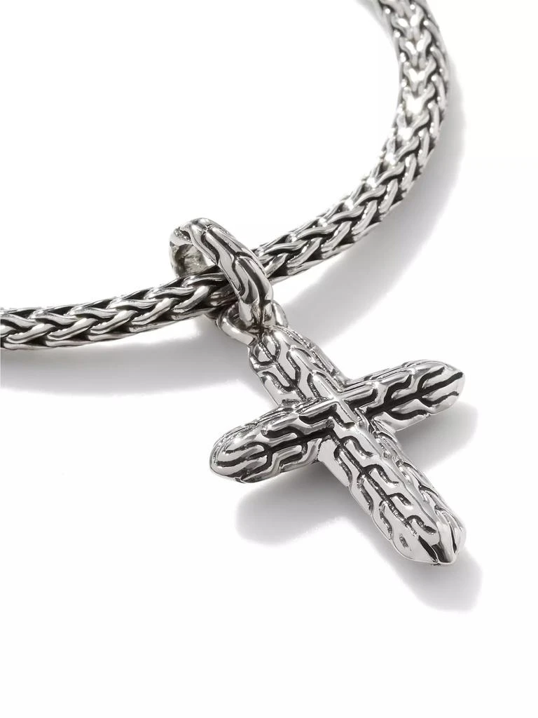 Classic Chain Sterling Silver Cross Charm Mini-Chain Bracelet 商品