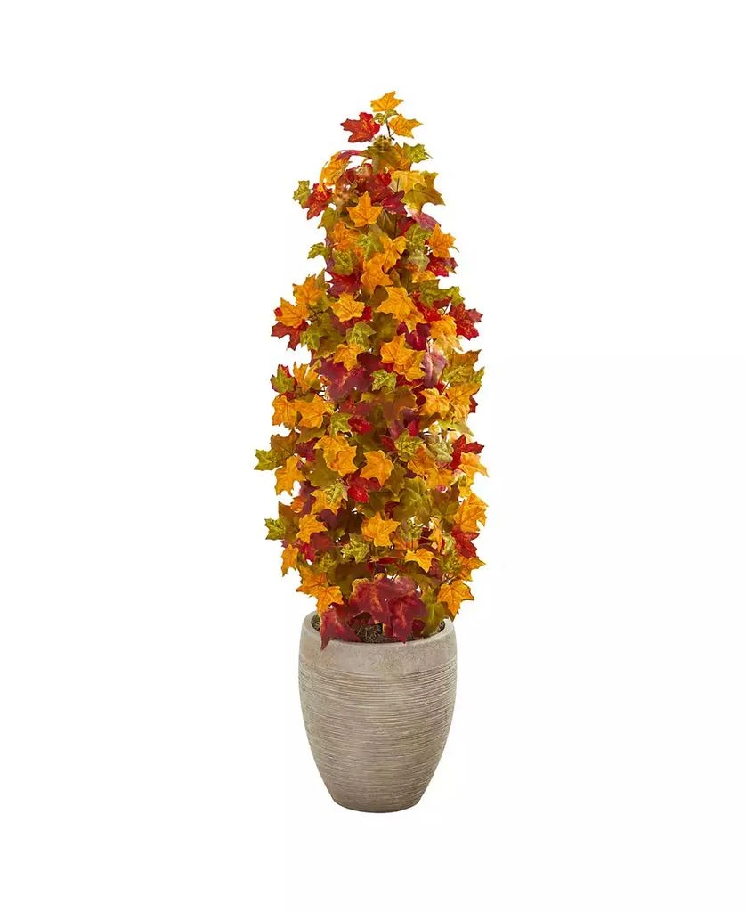商品NEARLY NATURAL|42in. Autumn Maple Artificial Tree in Sand Colored Planter,价格¥1503,第1张图片