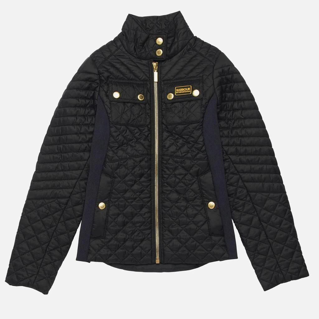 商品Barbour|Barbour International Girls' Enduro Morgan Quilt Jacket - Black,价格¥311,第2张图片详细描述