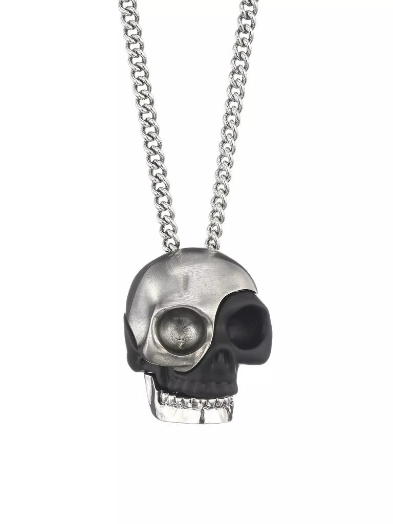 商品Alexander McQueen|Silvertone Divided Skull Pendant Necklace,价格¥2377,第1张图片