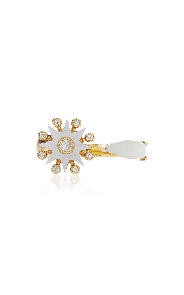 商品Colette Jewelry|Colette Jewelry - Comete 18K Yellow Gold Diamond; Mother-of-Pearl Ring - White - US 6.25 - Moda Operandi - Gifts For Her,价格¥15148,第1张图片