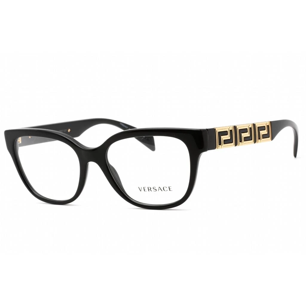 商品Versace|Versace Women's Eyeglasses - Clear Lens Cat Eye Black Plastic Frame | 0VE3338 GB1,价格¥1037,第1张图片