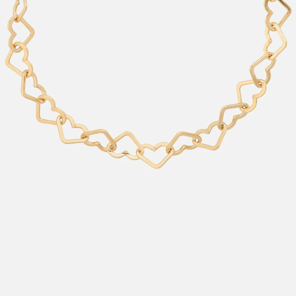 商品anna + nina|anna + nina Linked Hearts 14-Karat Gold-Plated Bracelet,价格¥365,第3张图片详细描述